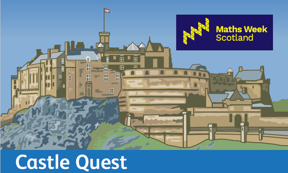 Illustration of a large castle on top of a hill.